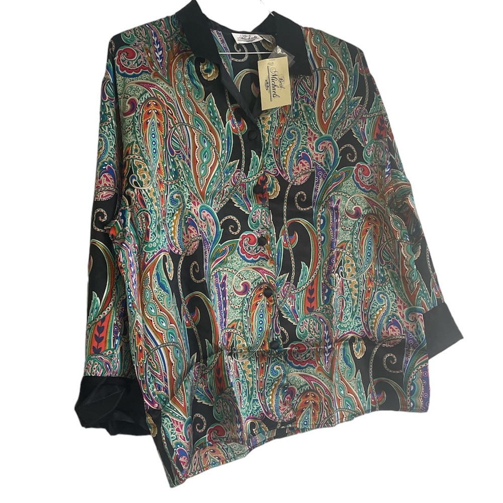 Vintage Beth Michaels paisley, pajamas set size large